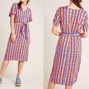 Anthropologie Multicolor Midi Dress Size S